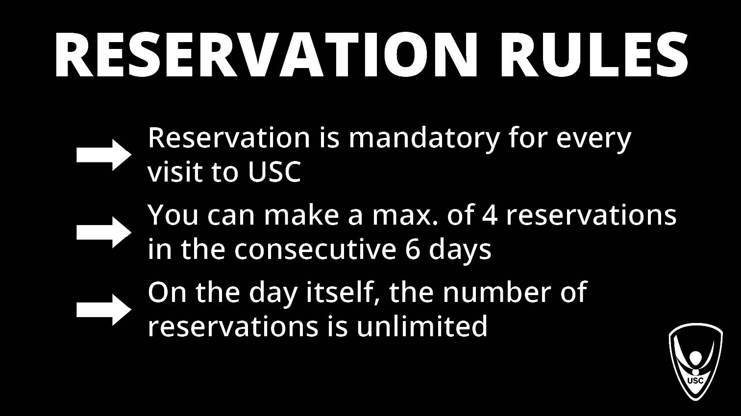 20 Reservation Rules USC