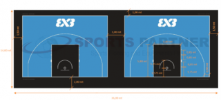 3x3 basketbalveld