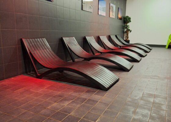 New sauna chairs